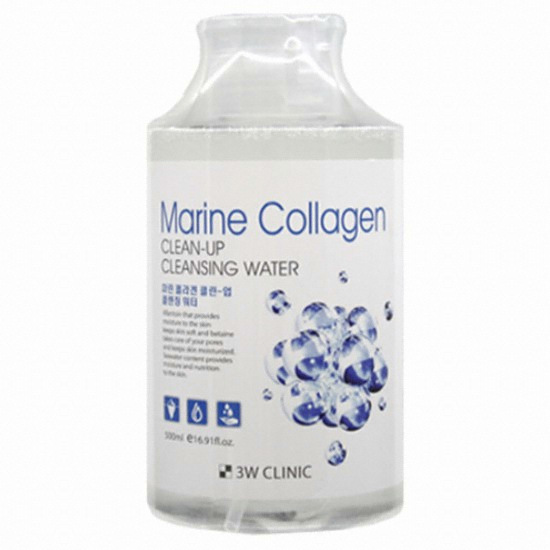 3W클리닉 마린콜라겐 클린업 클렌징워터 500ml