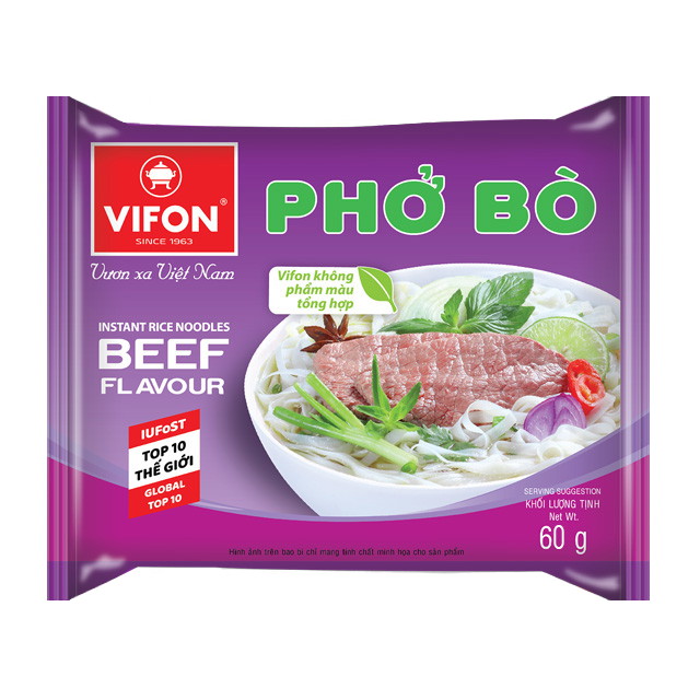 VIETNAMFOOD  비폰 포보 베트남 쌀국수 소고기맛 60g