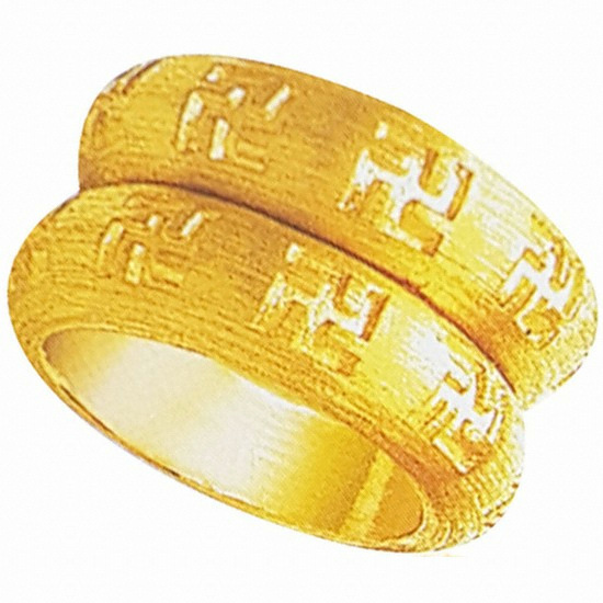 혼골드모아 골드모아 24K 순금 불교 쌍가락지 반지 11.25g 만자