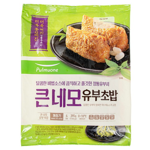 풀무원 생가득 일본식 큰 네모 유부초밥 395g