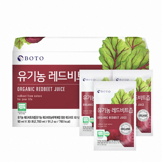 보뚜슈퍼푸드 유기농 레드비트즙 90ml 30포