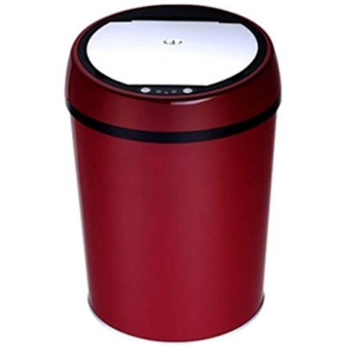 스마트리  센서 휴지통 원형 메탈레드 9L
