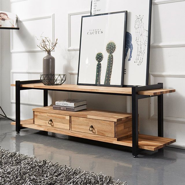 도도 지부티 아카시아 원목 거실장 1500