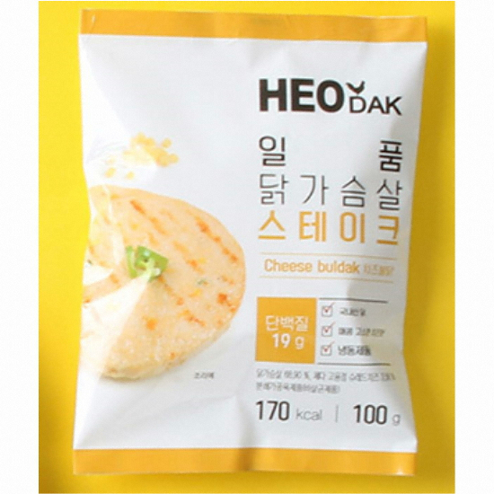 허닭  일품 닭가슴살 스테이크 치즈불닭 100g