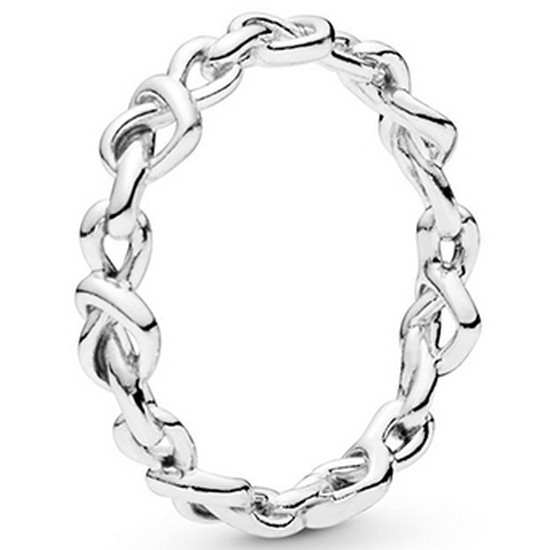 판도라 노티드 하트 밴드링_198018