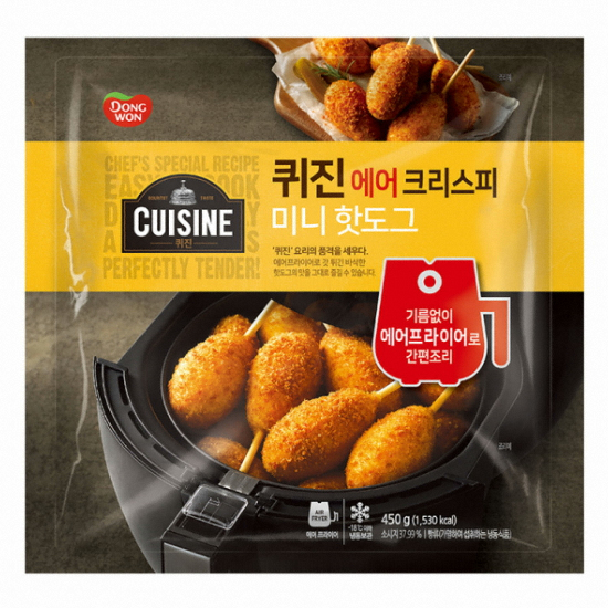 동원F&B  퀴진 에어 크리스피 미니핫도그 450g