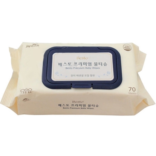 제이웨이브 베스토 프리미엄 물티슈 캡형 70매