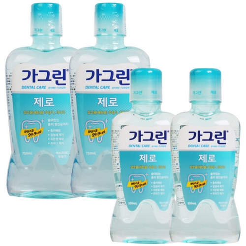 동아제약 가그린 제로 750ml x 1개 + 250ml x 1개