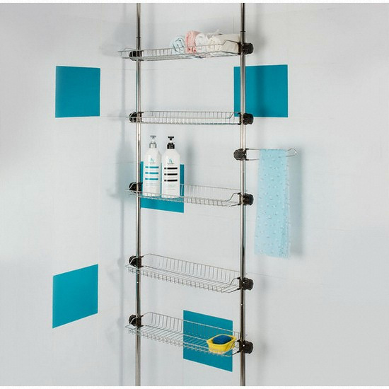 기둥식 욕실 선반 600 5단 /화장실 베란다 다용도