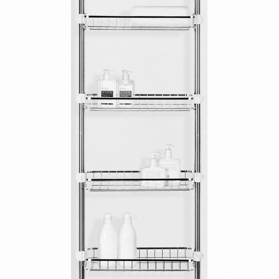 디허브  원터치 스텐 사각선반 600 4단 욕실 욕조 화장실선반