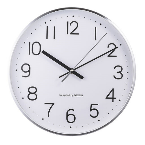 유진정밀 오리엔트 OT864 무소음 슬림메탈프레임 인테리어벽시계 실버 OT864S OT864S