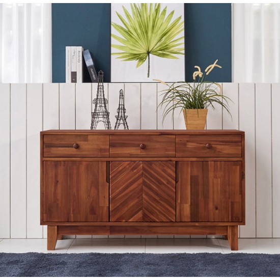 오크빌 바움 원목 서랍형 높은 거실장 1200