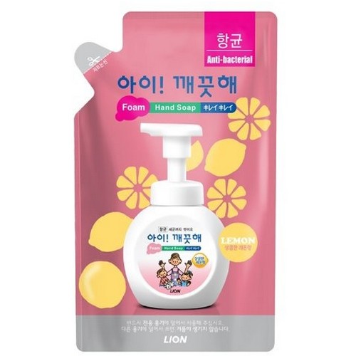 아이깨끗해 레몬 항균 폼 핸드 솝 리필 200ml