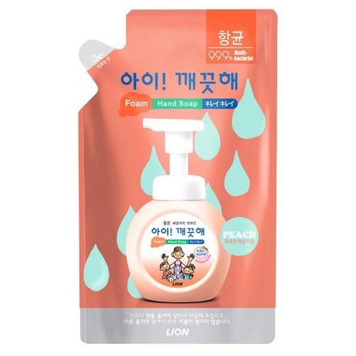 아이깨끗해 복숭아 항균 폼 핸드 솝 리필 200ml