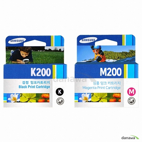 삼성전자 INK-K200, M200 2색 세트 (정품) - 에누리 가격비교
