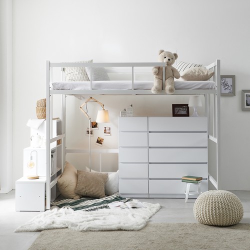 골든스트릿 레벨업 높이조절 수납계단형 벙커침대 SS