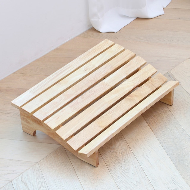 에코상사 고무나무 원목 와이드 발받침대