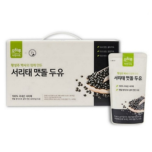 오하루자연가득 황성주 박사와 함께 만든 서리태 맷돌 두유 180ml