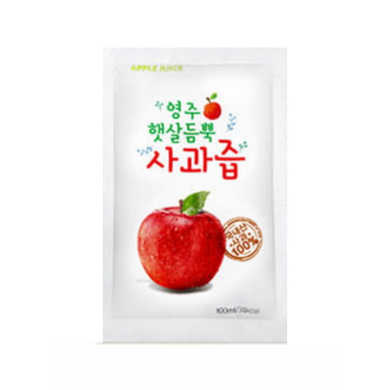 해인S&B 영주 햇살듬뿍 사과즙 100ml 100포
