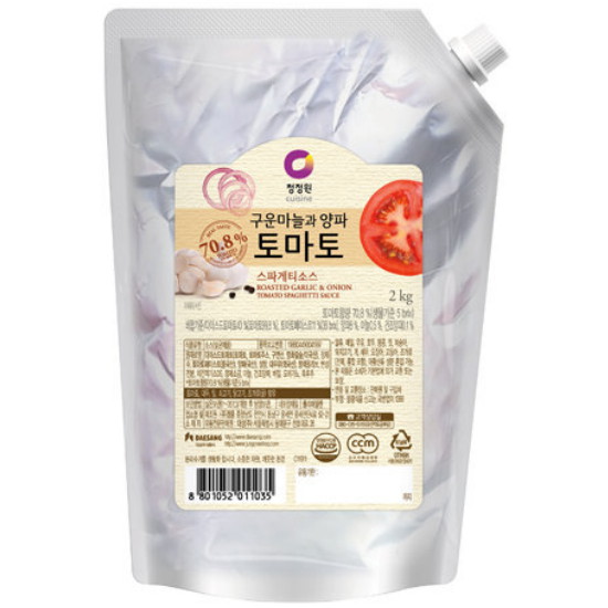 청정원 구운마늘과 양파 토마토 스파게티 소스 2kg
