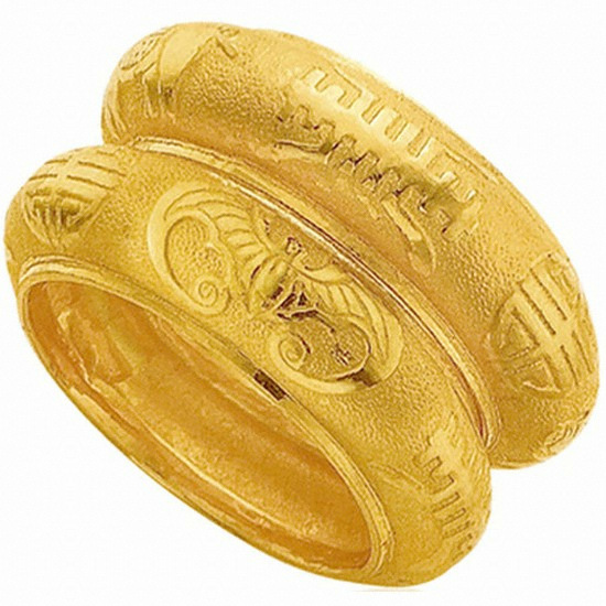 혼골드모아 골드모아 24K 순금 쌍가락지 반지 18.75g 박쥐