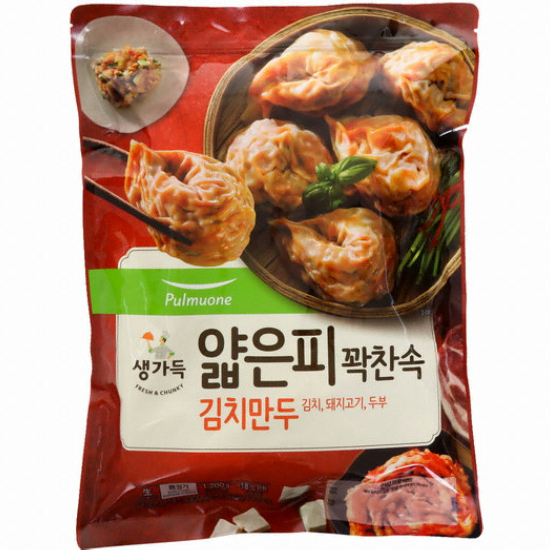 풀무원  얇은피 꽉찬속 김치만두 1.2kg