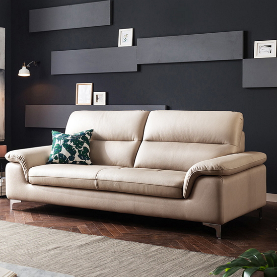 자코모 쿠시 플러스 슈렁큰 천연가죽 소파 3인용