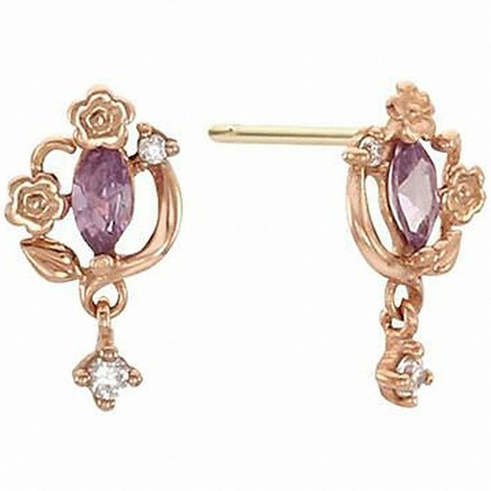 프린세스  로이드x  라푼젤   10K 귀걸이 LPTJ4048T