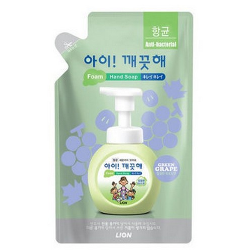 아이깨끗해 청포도 항균 폼 핸드 솝 리필 450ml