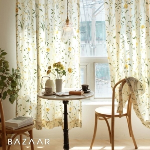 바자르 모로코 광목 가리개 커튼