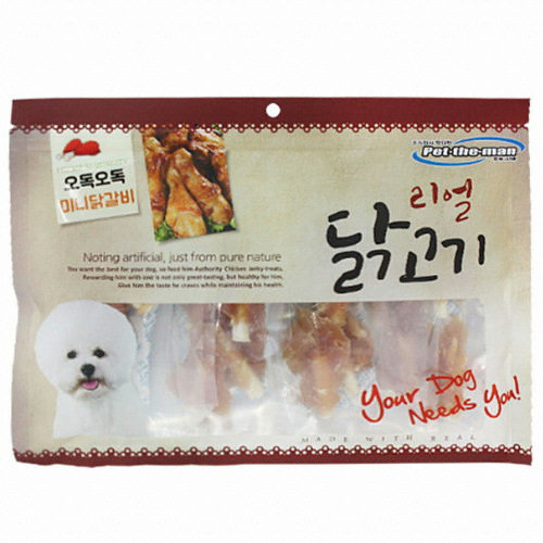 펫더맨 리얼 닭고기 오독오독 미니 닭갈비 300g[5개]