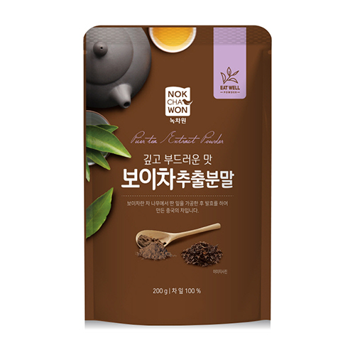 녹차원  보이차추출분말 200g 깊고부드러운맛