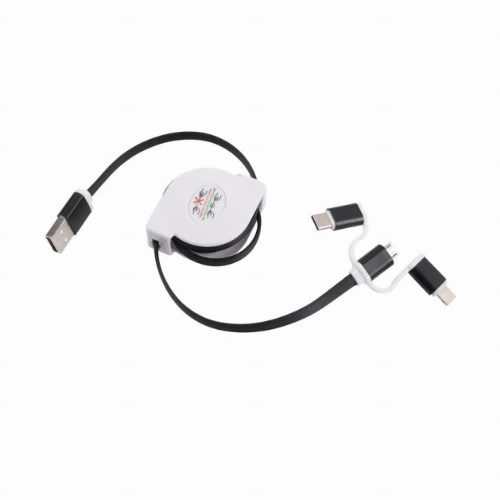 라이트컴 Coms 3in1 자동감김 멀티 케이블 NB745