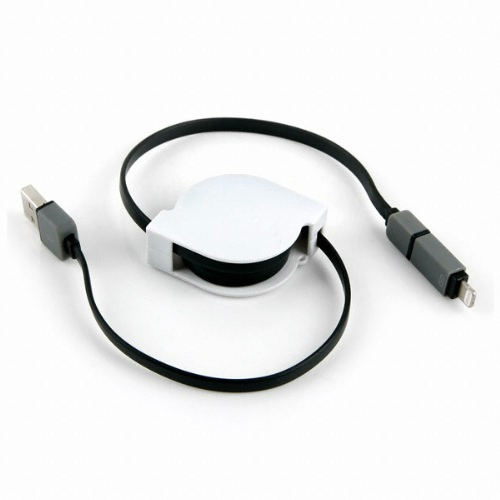 라이트컴 Coms 2in1 멀티 자동감김 데이터 케이블