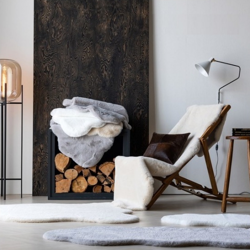 한빛카페트  에코퍼 양털러그 소파패드 2인용 60x140cm