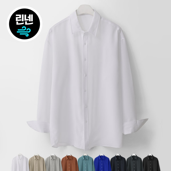 MNC  린넨 심플 긴팔셔츠  MDLS762WA /