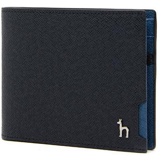 헤지스 남성 네이비 2단 포인트 반지갑_HJWA9F381N3