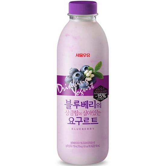  서울우유 블루베리의 상큼함이 살아있는 요구르트 750ml [1개]