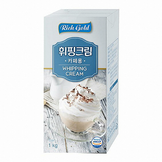 동서가구  리치골드 식물성 가당 휘핑크림 1kg 12개 BOX