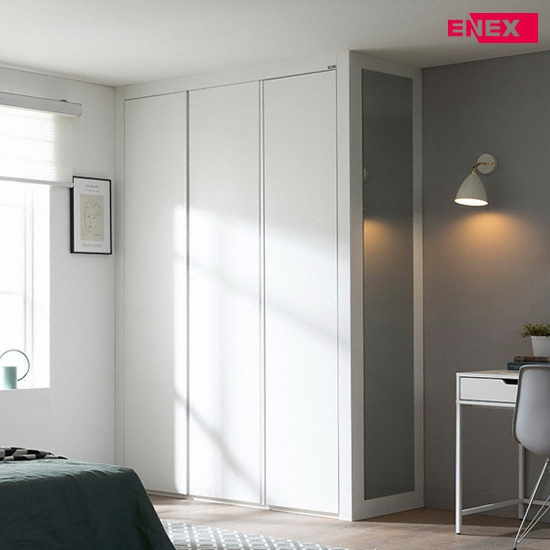 에넥스  ENNEE 버클리 화이트 작은방 붙박이장