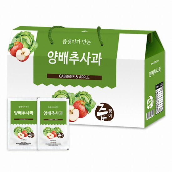 케이에프한국자연농산 즙쟁이 양배추사과즙 90ml 30포