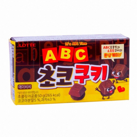 롯데제과  ABC 초코 쿠키 50g [8개]