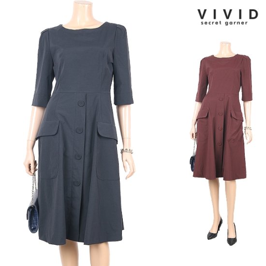 비비드SG 비비드 시크릿가너  VIVID SG  모던 단추장식 원피스_VS936006 VS936006