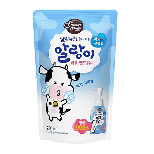 샤워메이트 말랑이 버블 핸드워시 화이트우유향 리필 250ml