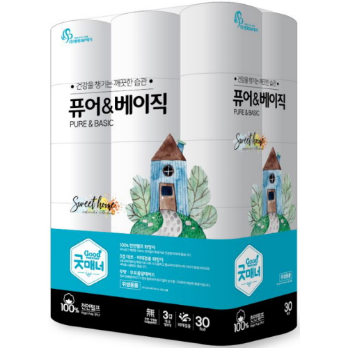 행복S&P 굿매너 퓨어앤베이직 20m (30롤)