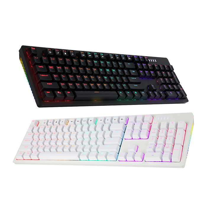 앱코 HACKER K515 축교환 측면 RGB 라이팅 이중사출 게이밍 기계식 화이트