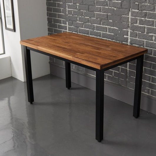 도도 아르떼 멀바우 원목 스틸 식탁 1200