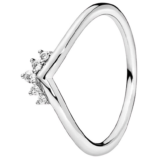 판도라  타임리스 티아라 위시본 실버 반지 198282CZ