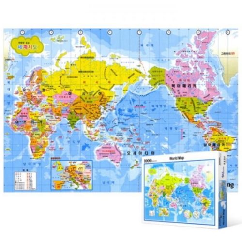 1000피스 직소퍼즐 세계 지도 2  한글판
