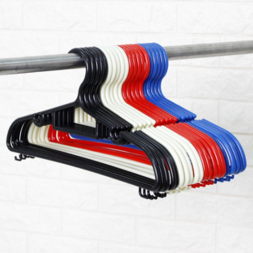 곡선형 칼라옷걸이 레드x30개  센스2030 옷걸이 도어훅